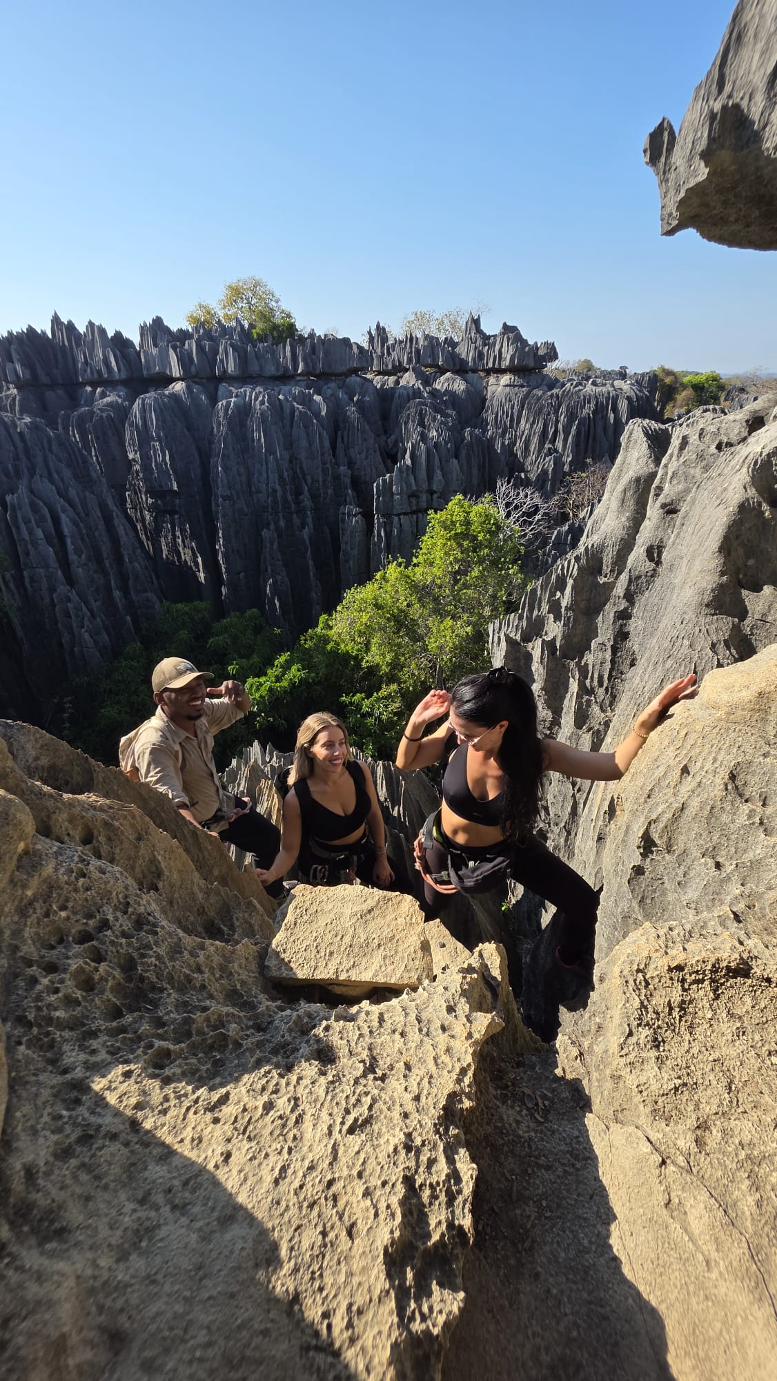 Limestone formations at Tsingy de Bemaraha Madagascar